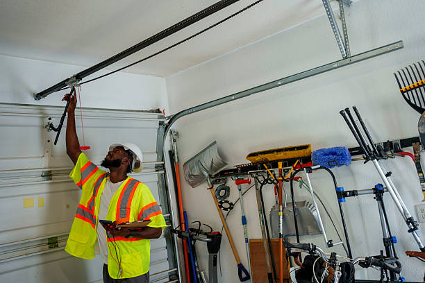 Professional Garage Door Panel Replacement technician working in Eucalyptus Hills, CA